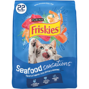 Friskies Seafood Sensations Salmon Tuna & Shrimp Dry Cat Food, 30-lb bag