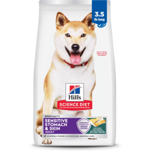 Hill's Science Diet Adult Sensitive Stomach & Sensitive Skin Pollock Meal, Barley & Insect Meal Recipe Dry Dog Food, 3.5-lb bag