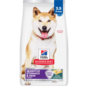 Hill's Science Diet Adult Sensitive Stomach & Sensitive Skin Pollock Meal, Barley & Insect Meal Recipe Dry Dog Food, 3.5-lb bag