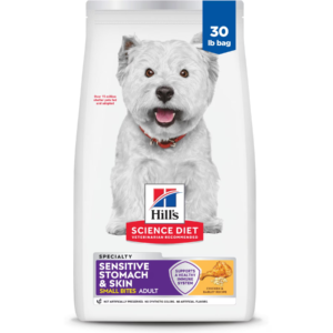 Hill's Science Diet Adult Sensitive Stomach & Sensitive Skin Small Bites Dry Dog Food, Chicken Recipe, 30-lb bag