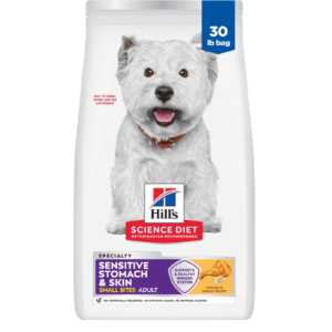Hill's Science Diet Adult Sensitive Stomach & Sensitive Skin Small Bites Dry Dog Food, Chicken Recipe, 30-lb bag