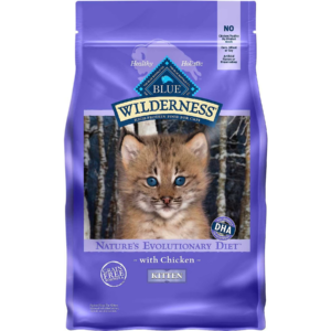 Blue Buffalo Wilderness High Protein Natural Grain-Free Chicken Kitten Dry Cat Food, 5-lb bag