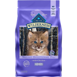 Blue Buffalo Wilderness High Protein Natural Grain-Free Chicken Kitten Dry Cat Food, 5-lb bag