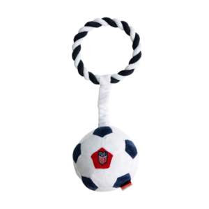 U.S. Soccer Ball Plush With Rope Dog Toy