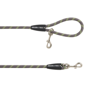 Arcadia Trail® Reflective Multi-Use Rope Dog Leash, Grey, 15-ft long