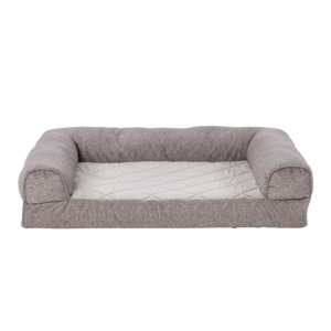 Top Paw® Gray Velvet Orthopedic Couch Dog Bed