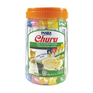 Inaba Churu Puree Lickable Cat Treat Variety Pack - Tuna & Chicken, 50 Count