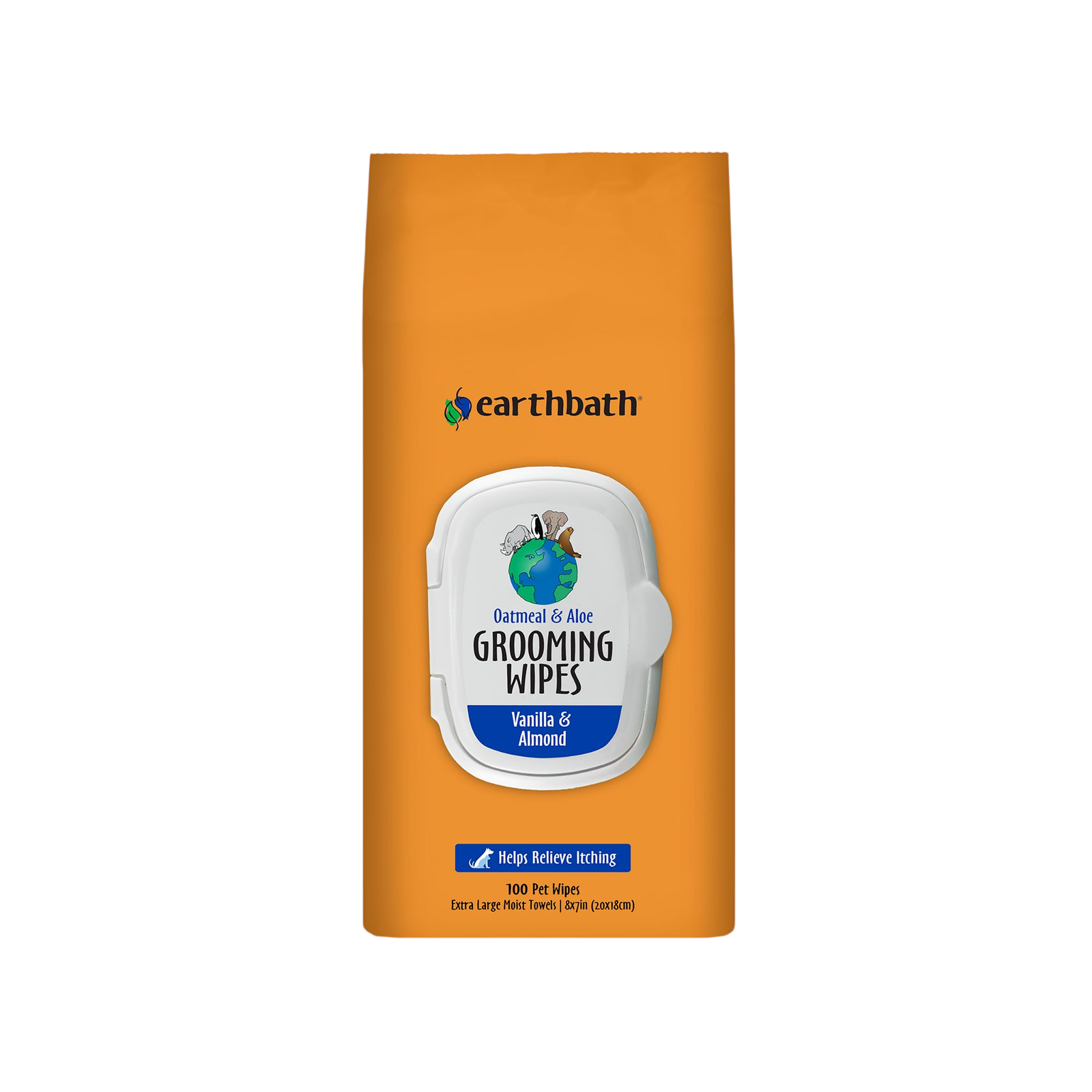 earthbath® Oatmeal & Aloe Dog Grooming X-Large Wipes - Vanilla & Almond 100ct