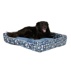 Top Paw® Bone and Paw Print Cuddler Dog Bed